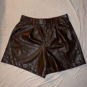 Abercrombie & Fitch Vegan Leather Shorts NWT